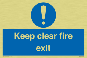 Keep Clear Fire Exit